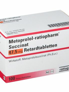 Metoprolol Ratiopharm Succinat 47,5 mg 100 Tabletten